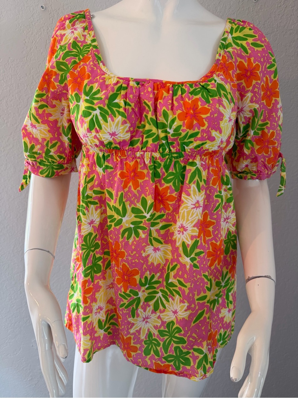 Lilly Pulitzer Floral Puff Sleeve
